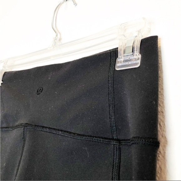 LULULEMON True Self Crop II Luon Lattice Capri Black Size 6 - Picture 14 of 16